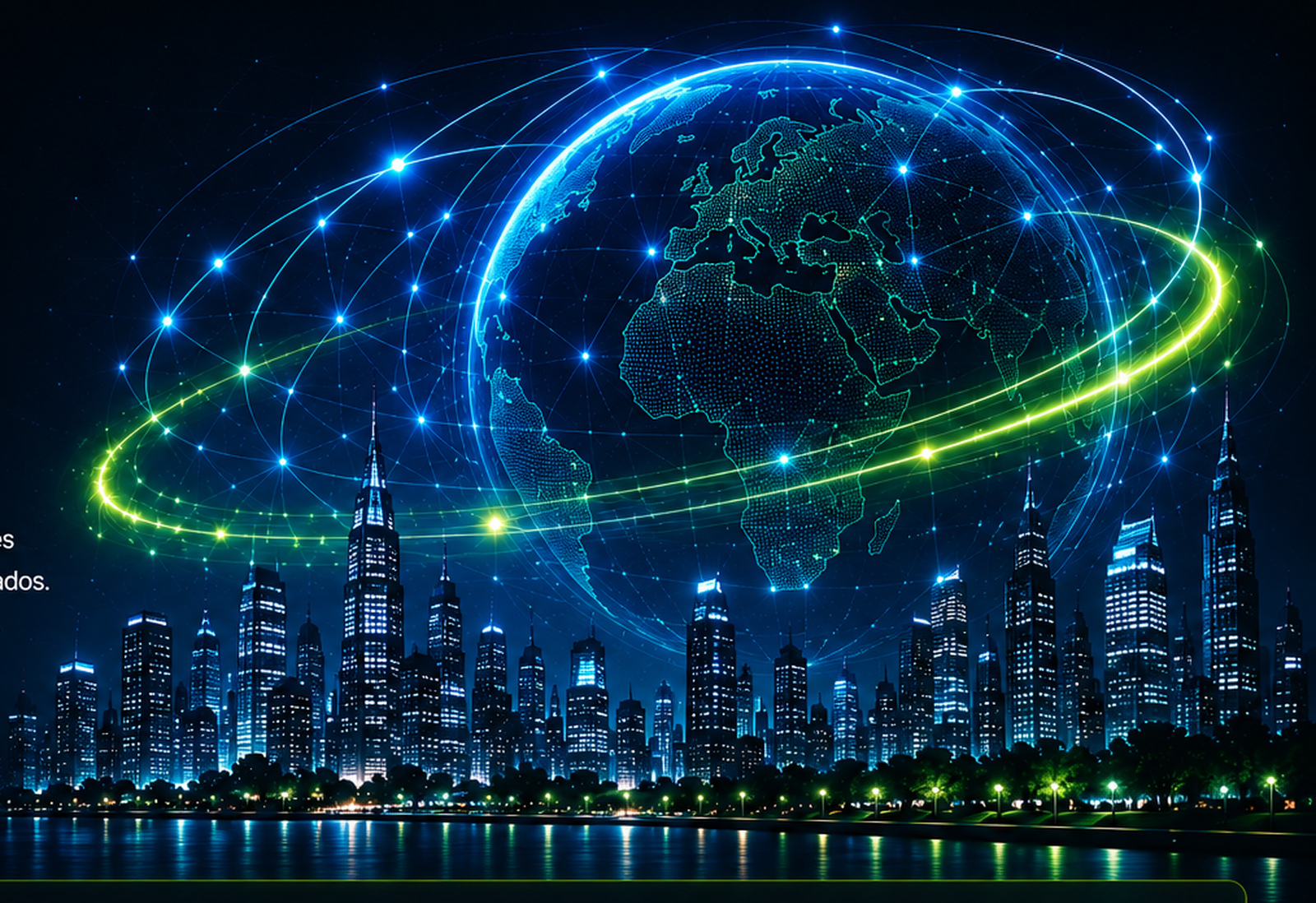 Ciudad tecnológica y planeta conectado
